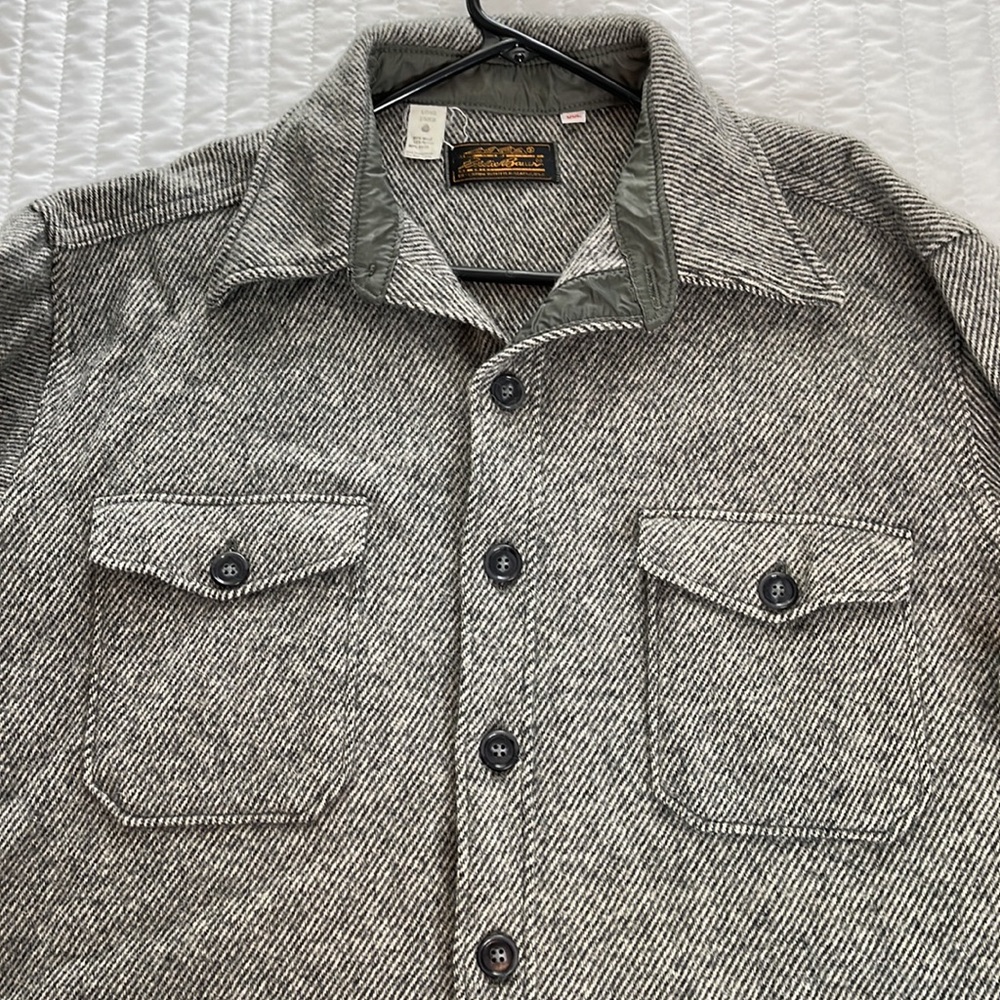 Vintage Eddie Bauer wool blend button down long jacket - Picture 5 of 6